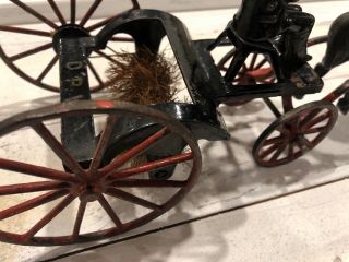 1890 ' s CAST IRON HORSE DRAWN Street Sweeper By WILKINS TOY COMPANY Very Rare. 4