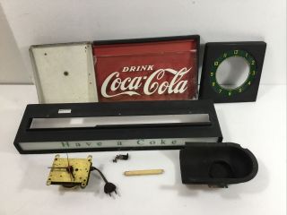 Rare Parts Only For A Coca Cola Fountain Shop Light Up Clock Have A Coke