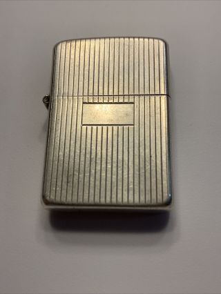 Vintage Sterling Silver Zippo Lighter Very Rare Pre Wwii Pinstripe 925 1930’s