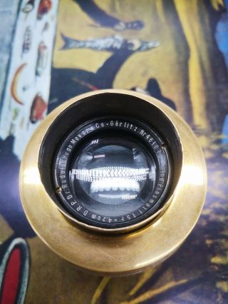 Hugo Meyer Kino - Plasmat 4.  2cm F1.  5 Modified M39 Mount Lens Rare Full Frame Lens