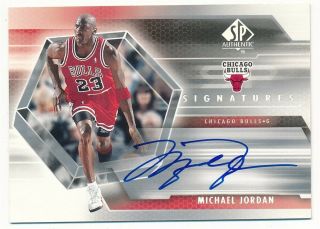 Michael Jordan 2004/05 Sp Authentic Signatures On Card Autograph Bulls Auto Rare