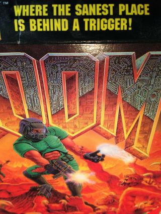 Doom Vintage 1993 Computer Game Shareware Big Box 3.  5 " Pc Ibm Floppy Disk Rare