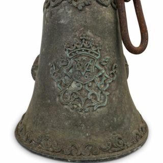 18th Century VOC Dutch East India Company Bell Rare Marked 1602 3