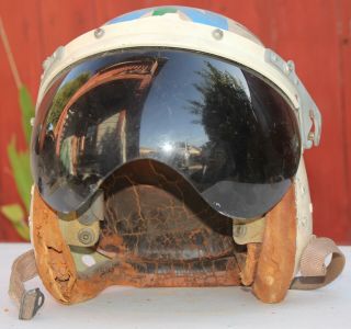 Rare Toptex Hughes Aircraft Experimental Jet Test Pilot Flight Helmet Military 4