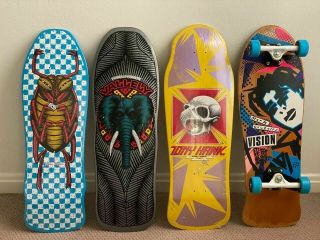 Vintage Skateboard Nos - Powell Peralta Tony Hawk Chicken Skull Rare Color Deck