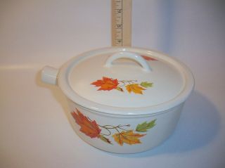 Vintage Descoware Maple/fall Leaves Sauce Pan With Lid Belgium (80 - C - 18 - I) Rare