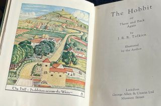 The Hobbit J.  R.  R.  TOLKIEN 1st Printing UK 2nd Impression 1937 VERY RARE 1877 ccs 5