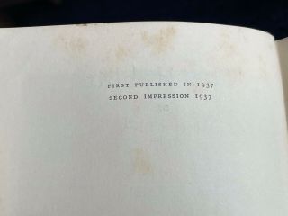 The Hobbit J.  R.  R.  TOLKIEN 1st Printing UK 2nd Impression 1937 VERY RARE 1877 ccs 6