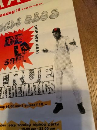 Jungle Brothers True Mathematics De La Soul RARE 1988 Rap hip Hop poster OG 2
