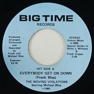 Moving Violations " Everybody.  " Ultra Rare Unknown Modern Soul Funk 45 Big Time