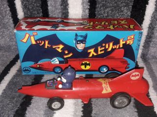 Vintage Batman Red Spirit Toy Car 1960 