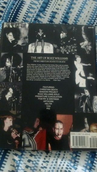 The Art Of Rozz Williams book first printing RARE HTF 2