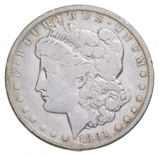 Rare - 1891 - Cc Morgan Silver Dollar - Very Tough - High Redbook 692