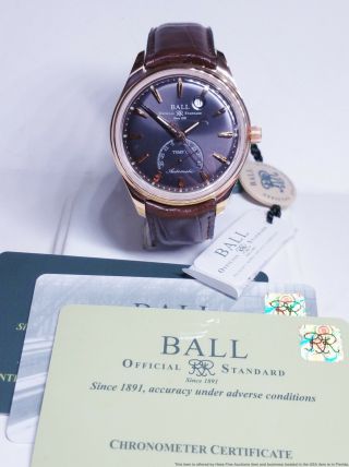 Rare 18k Rose Gold Ball Trainmaster Kelvin Limitd Ed Thermometer Watch $8299