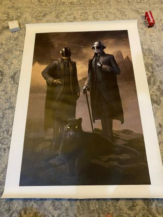Daft Punk Starboy Warren Fu Signed Canvas Print Xxx/500 Extremely Rare [1 Of 1]