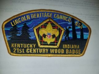 Boy Scout Lincoln Heritage Council Wood Badge Staff Csp/sap 50 Made Rare