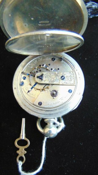RARE 1859 Civil War Era WALTHAM Grade A.  T.  & Co.  Pocket Watch Size 18s 4