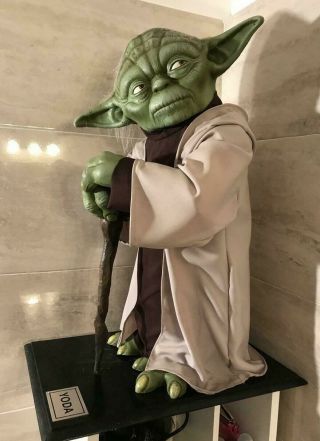 Star Wars Yoda Life Size Statue Unique Prop Rare Sw Darth Vader Episode Figure