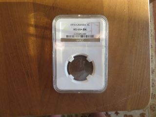 1916 Canada 1c Large Cent Ngc Ms64,  Brown Rare