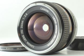 [exc,  3 Rare " O " Mark] Canon Fd 24mm F/2.  8 Wide Angle Mf Lens From Japan