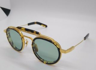 Rare Jacques Marie Mage Cassady Titanium Gold/tortoise Pilot Sunglasses