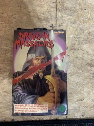 Drive In Massacre Magnum Video Horror Sov Slasher Oop Rare Slip Big Box Htf Vhs