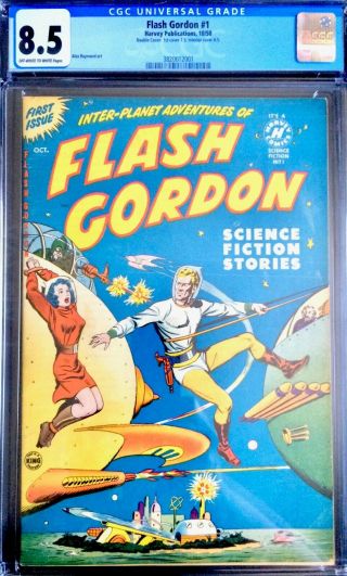 Flash Gordon 1 Harvey Comics 1950 Cgc 8.  5 Alex Raymond Art Rare Double Cover
