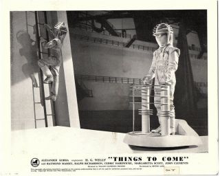 Things To Come British Front Of House Lobby Card 1948 H.  G.  Wells Rare
