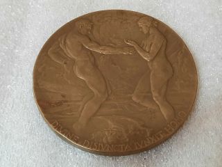Rare Panama Pacific World Expedition Of 1915 Bronze Medal 7 Cm