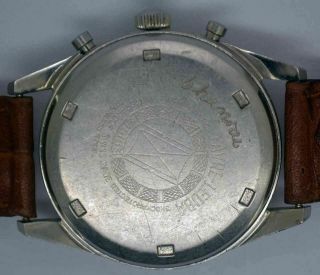 Rare VTG FAVRE - LEUBA Steel Chronograph.  Ref: 1815,  Cal: R - 23.  For Service 6