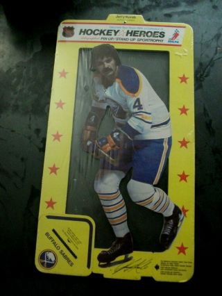 Vintage 1975 Hockey Heroes Cut Out Stand Up Buffalo Sabres Jerry Korab,  Rare