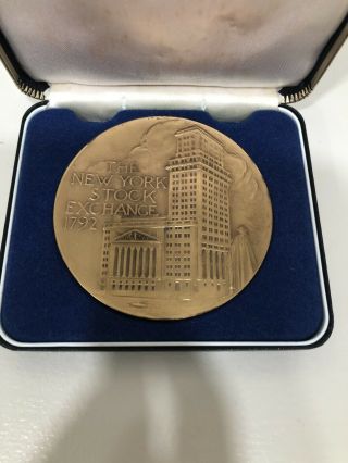 1980 Officer ' s Medal Coin York Stock Exchange Futures Danbury BRONZE RARE 3