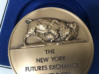 1980 Officer ' s Medal Coin York Stock Exchange Futures Danbury BRONZE RARE 5