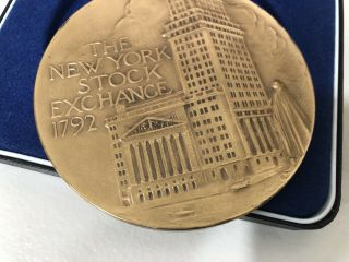 1980 Officer ' s Medal Coin York Stock Exchange Futures Danbury BRONZE RARE 6
