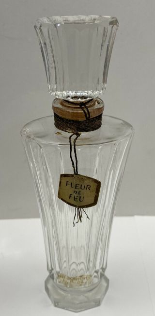 Rare Vintage Guerlain France Fleur De Feu Perfume Bottle