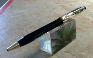 Century Ll Vintage Black & 10k Gold Filled Ballpoint Pen Very Rare Made Usa