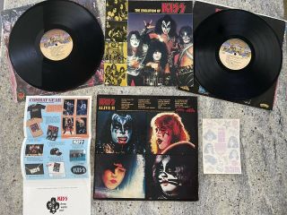 Vintage Kiss Alive Ii Double Misprint - Very Rare Vinyl Record Nblp - 7076 Aucoin