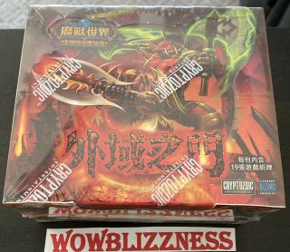 World Of Warcraft Fires Of Outland - Taiwan Booster Box Us/eu Spectral Tiger ?