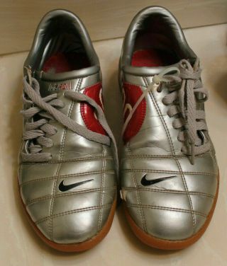 Nike Total 90 Iii Indoor Soccer Football Red Silver Us 7 Uk 6 Rare