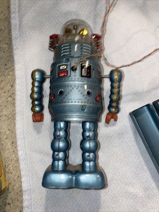 Tin toy Door Robot Alps Electric remote control W/original box Mega rare 4