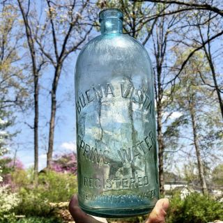 Large Blown Buena Vista Pure Mountain Spring Water Bottle Baltimore Md Rare