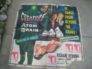 Creature with the Atom Brain ' 55 RARE 6 - Sht Richard Denning Angela Stevens 2