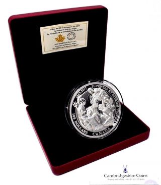 2017 Fine Silver Proof Canada £100 Coin 1867 Confederation Medal Box Rare