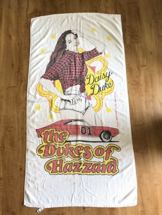 Vintage 1981 Dukes Of Hazzard Tv Show Promo Beach Towel Daisy Duke Rare