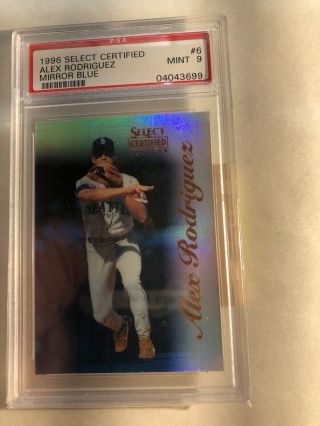 1996 Select Certified Alex Rodriguez 6 Mirror Blue.  Limited To 45 Made.  Rare