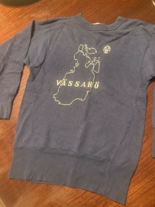 Vintage Vassaro Sweden Swedish Old Boy Scouts Sweatshirt Rare Feel Tags 2