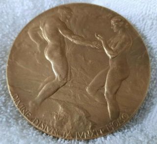 Rare Panama Pacific World Exposition Of 1915 Bronze Medal Of Awards 7 Cm