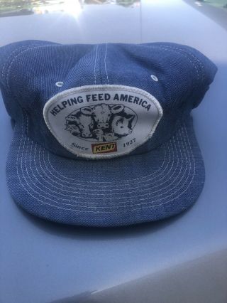 Very Rare Kent Feed Snapback Trucker Cap Hat Patch K Brand Made In Usa