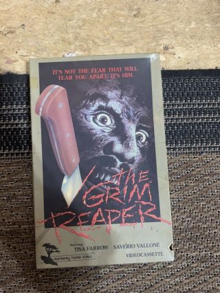 Rare 1984 Big Box Oop Vhs The Grim Reaper Horror Film Tisa Farrow Vallone