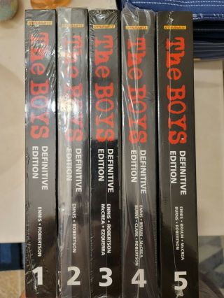The Boys Definitive Edition Volumes 1 - 5 Oversized Hardcover Sealed/rare